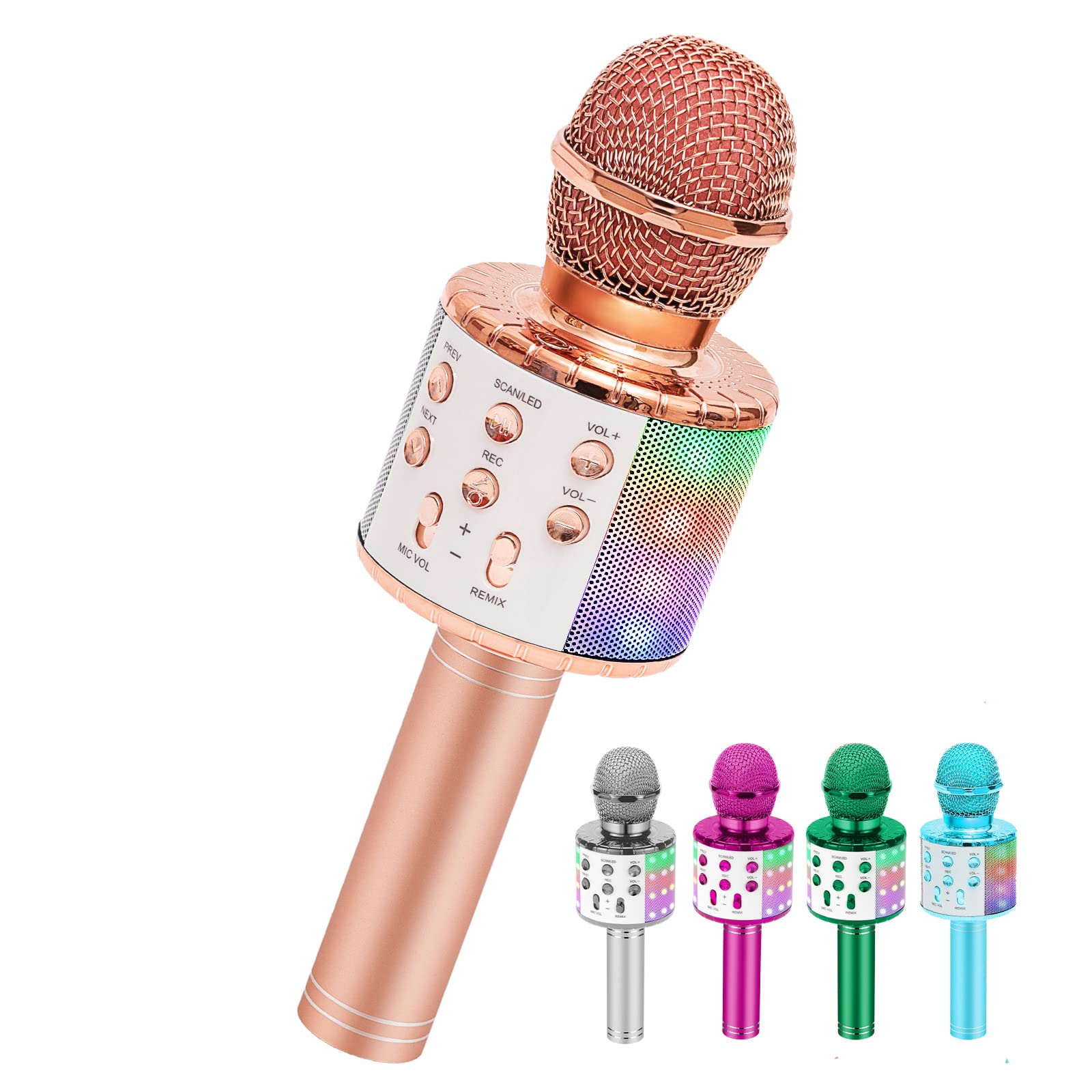 Gaodas Wholesale WS858L Handheld  Bluetooth Karaoke Microphone with Integrated Audio System 