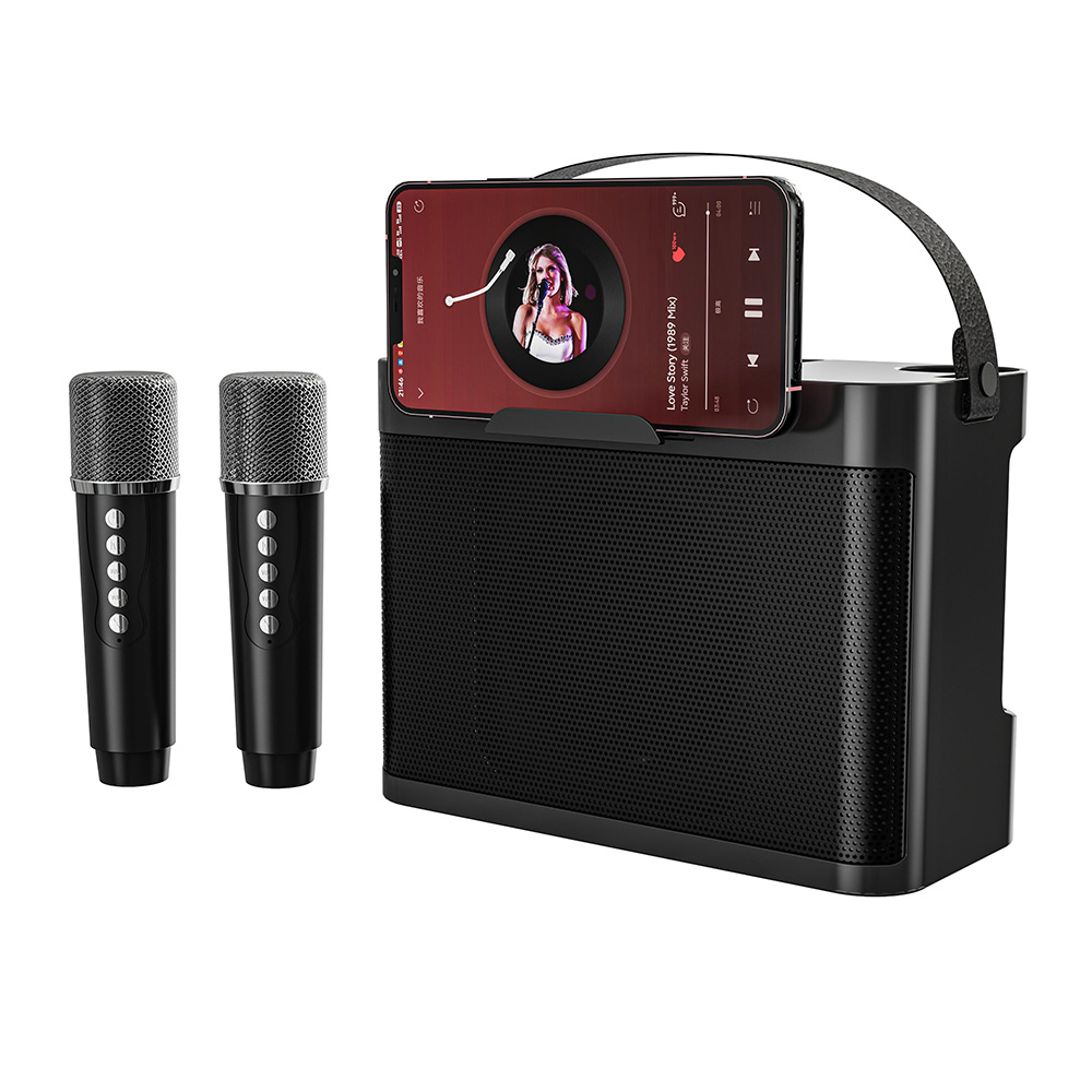 Gaodas A923 10W Wireless Bluetooth Dual Microphone Karaoke Speaker 3D Stereo Amplifier Party Speaker with Mic