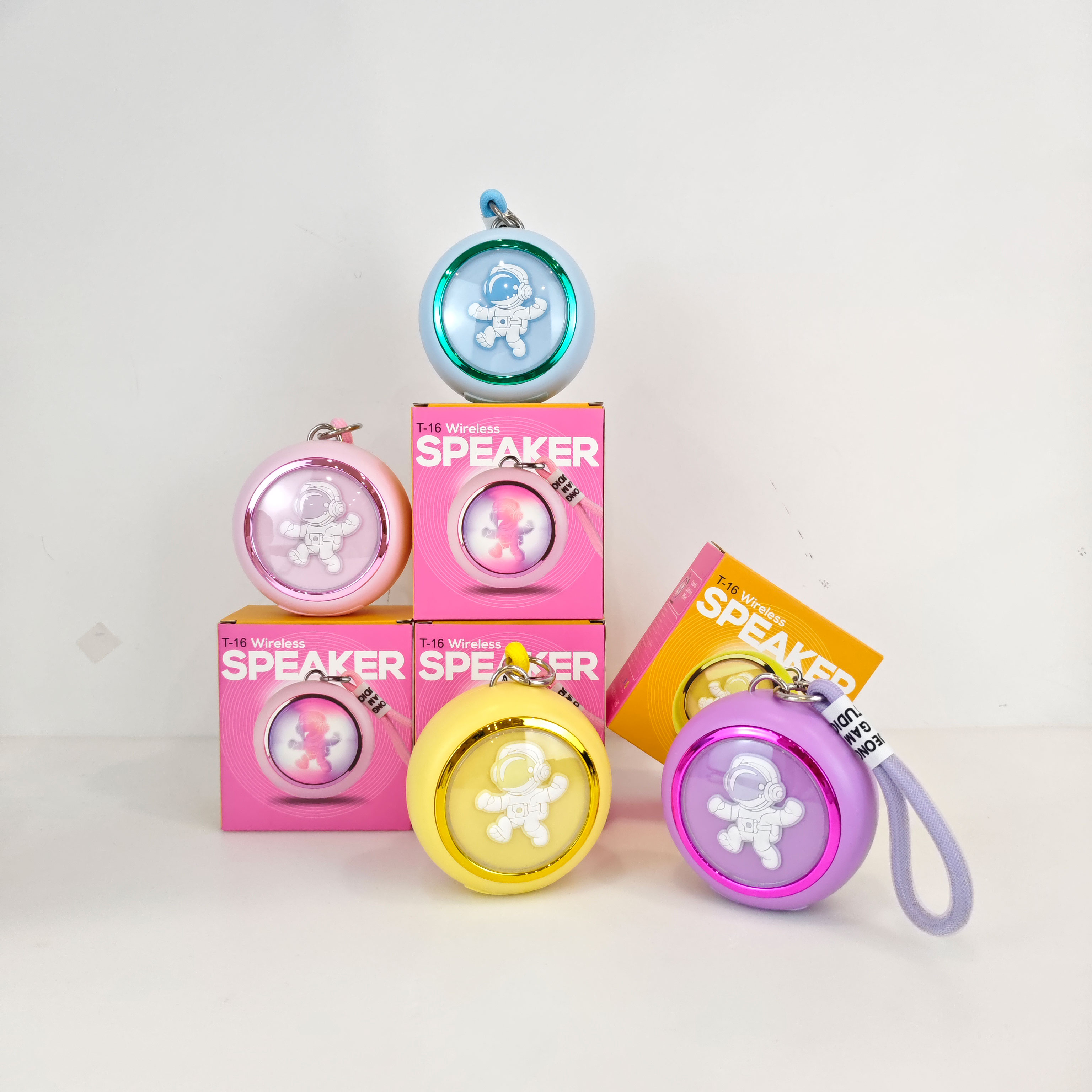 Gaodas T16 Cube Portable Mini Stereo Wireless Speaker RGB LED Lighting TF Card Compatible Battery Powered for Mobile Phone Perfect Gift