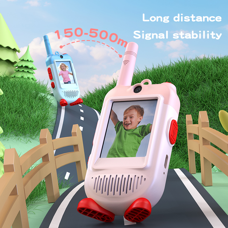 Gaodas LK-028 2 Pack Video Walkie Talkies with Screen Two Way Walkie Talkie Toy for Kids Rechargeable Device for Family Activities