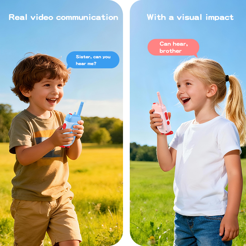 Gaodas LK-028 2 Pack Video Walkie Talkies with Screen Two Way Walkie Talkie Toy for Kids Rechargeable Device for Family Activities