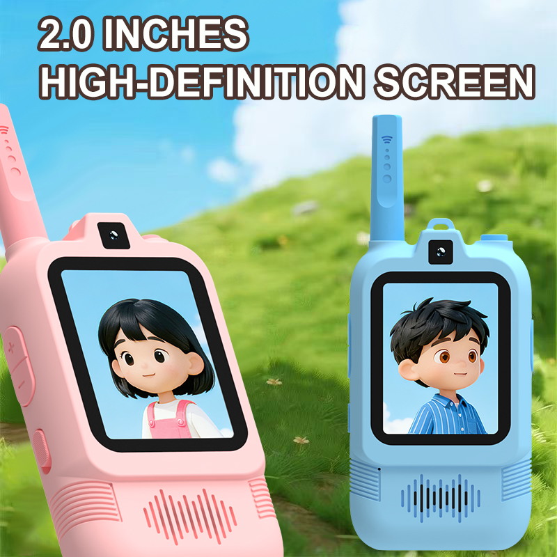 Gaodas HK200 2-inch Video Cool Voice Durable Long Range Walkie Talkies for Kids with Clear Sound and Easy to Use Buttons