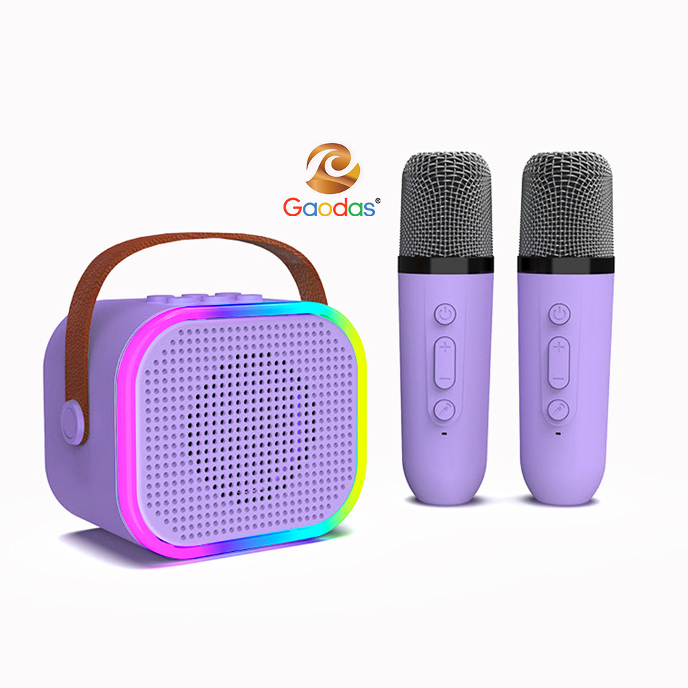 Gaodas S6 Custom Portable Mini Party Karaoke Machine RGB Light BT Singing Wireless Karaoke Speaker with Microphone