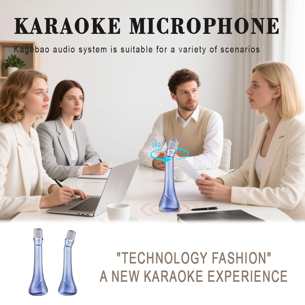 Gaodas H6 New Portable Rotatable Karaoke Wireless Microphone Singing Amplifier Speaker