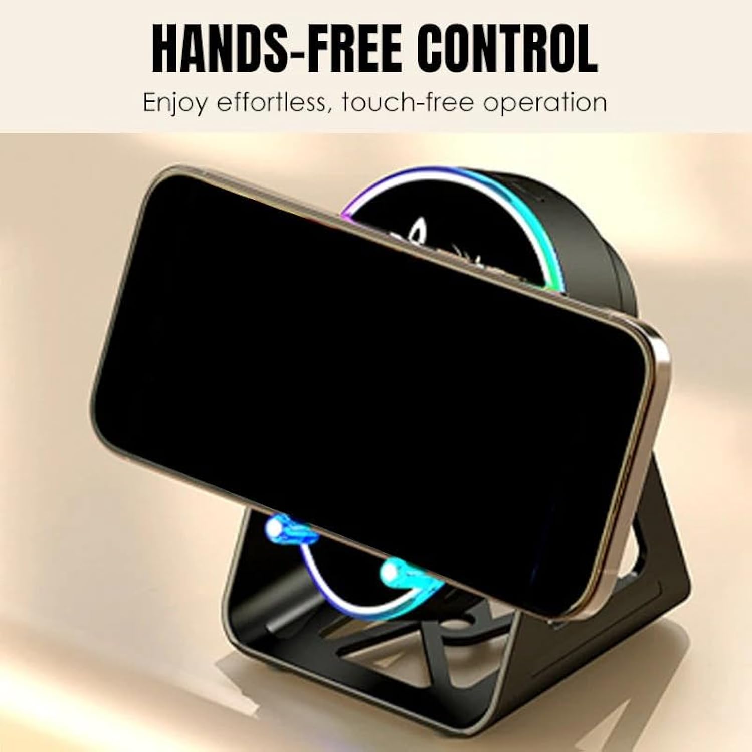 Gaodas H68 Wireless Mini Speaker RGB Light Multifunction Speaker 180 Rotation Stereo Sound Speaker with Wireless Charger