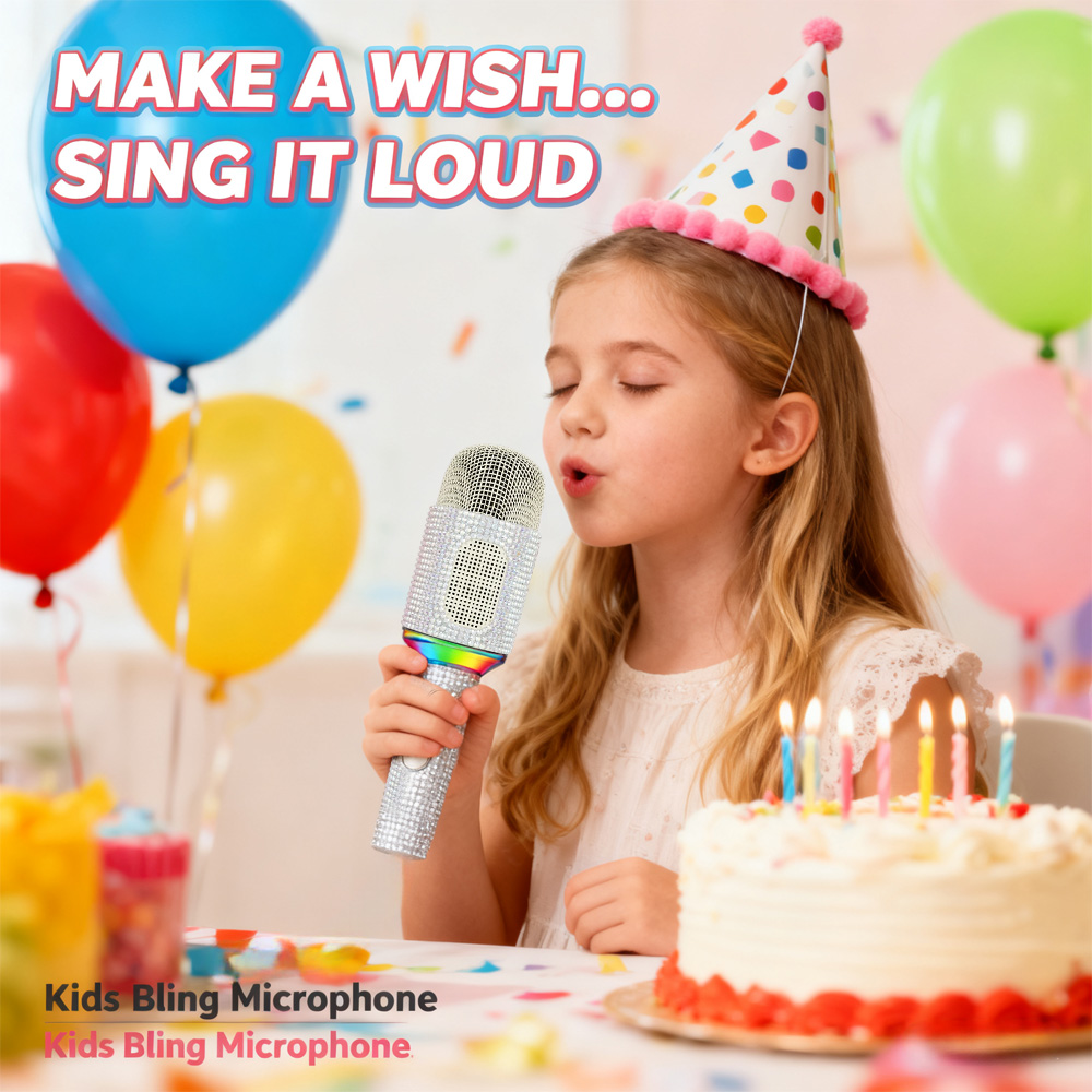 Luxury Diamond Karaoke Microphone: The Ultimate Portable Wireless Mic for Parties & Gifts