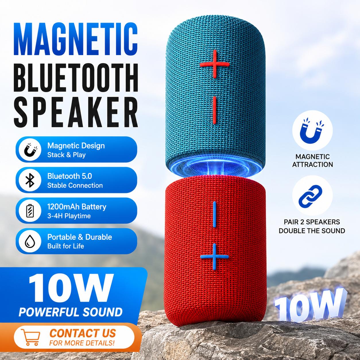 The Innovative 2-in-1 Magnetic TWS Bluetooth Speaker from Gaodas