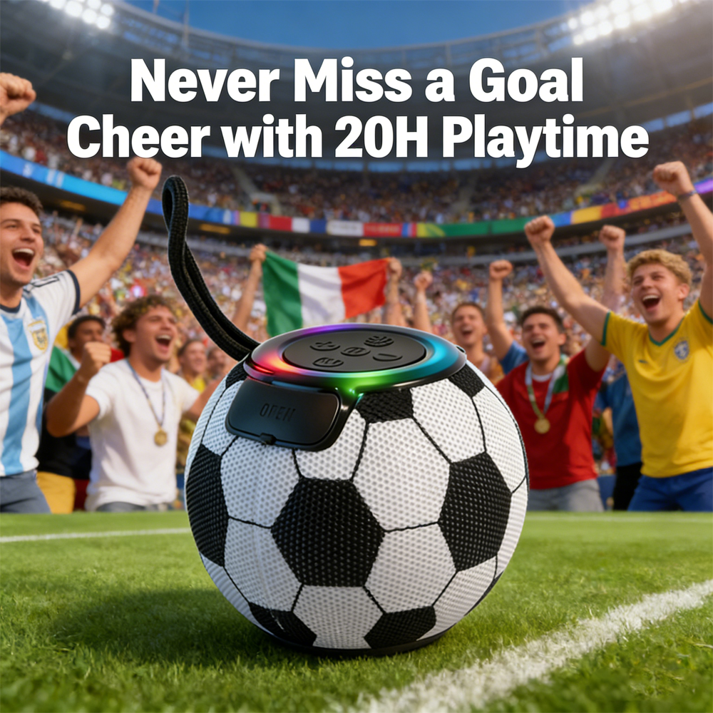 Gaodas BS-2Custom Logo Wireless Soccer Speaker Portable Audio Device With RGB Illumination For Event Giveaways
