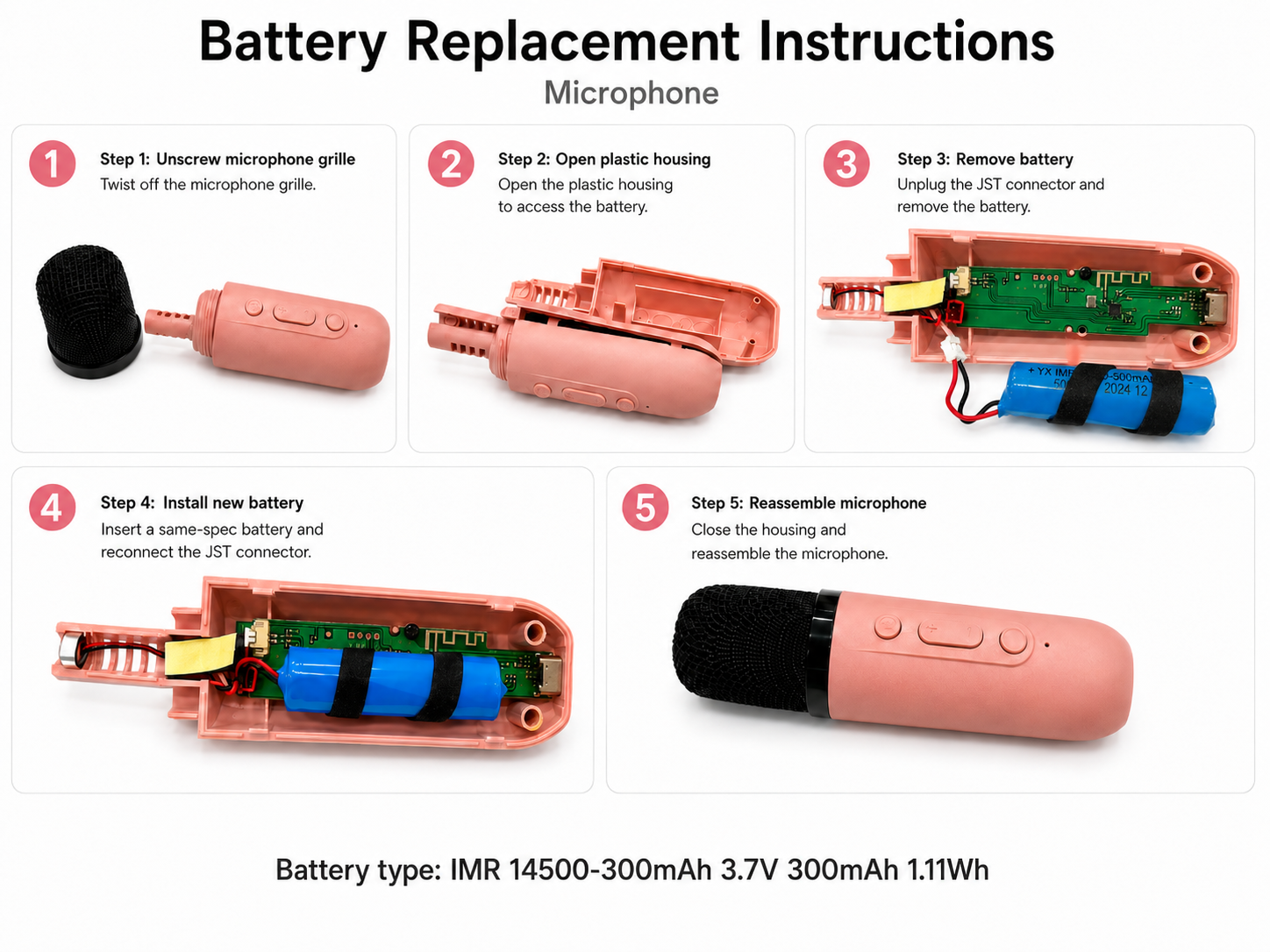S6 Karaoke Microphone Battery Info