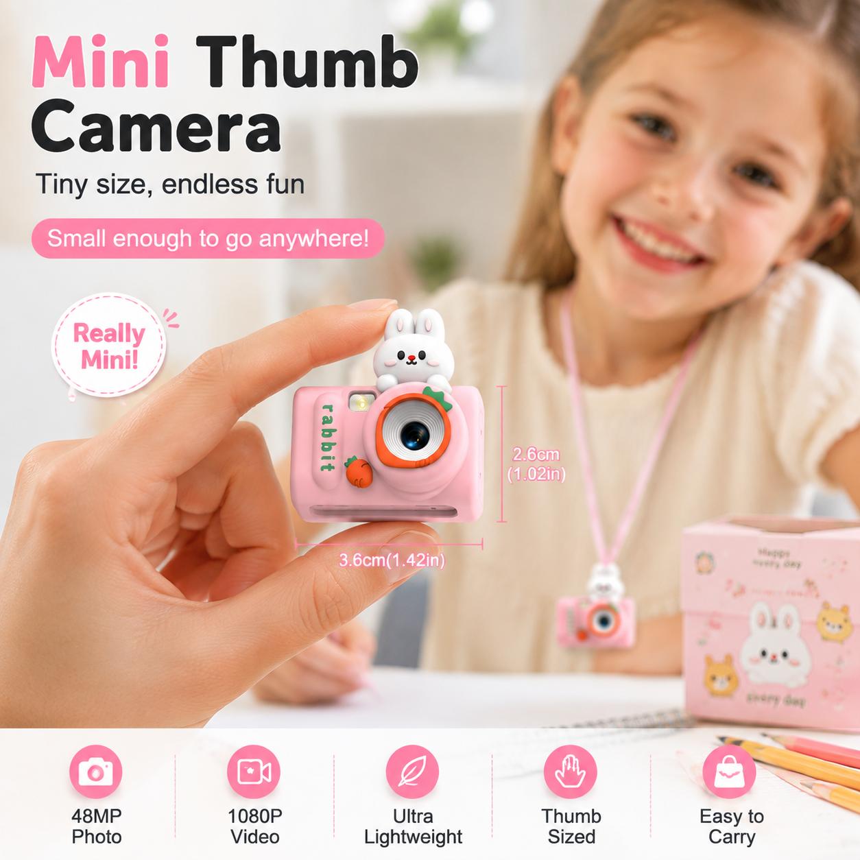 Mini Kids Thumb Camera - Cute Digital Camera for Children