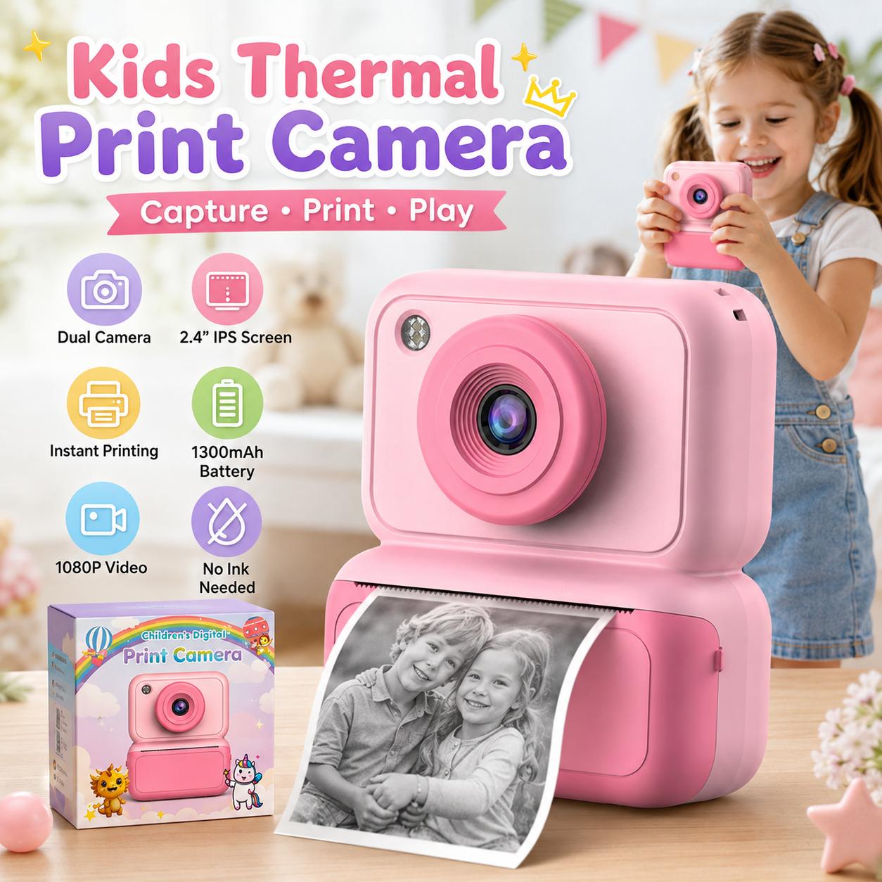 Kids Instant Print Camera: Capture, Print and Create in Seconds