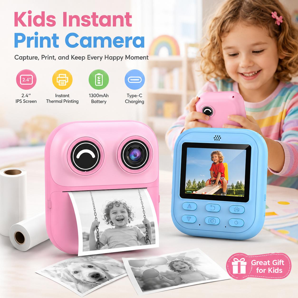kids instant print camera