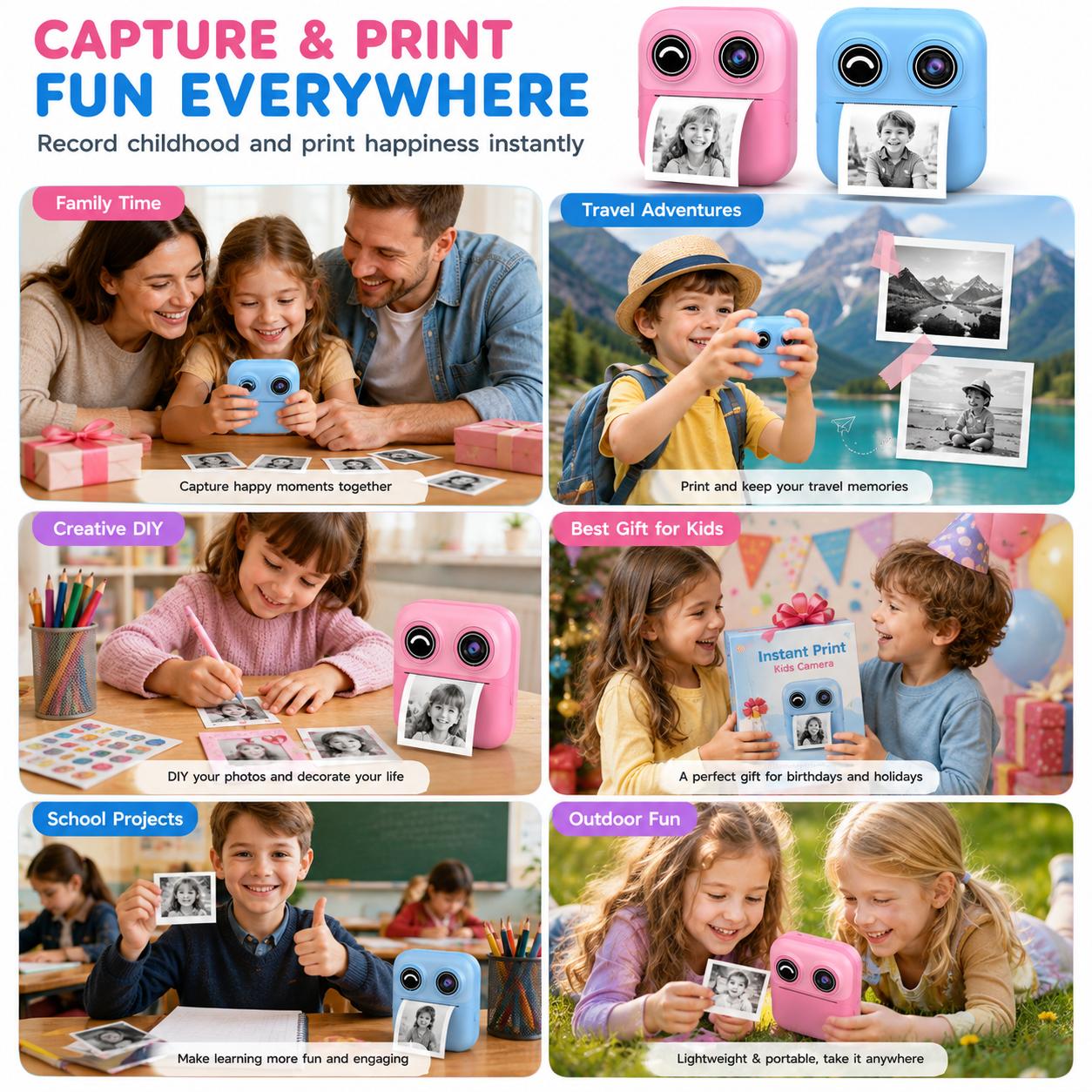 kids camera with printer