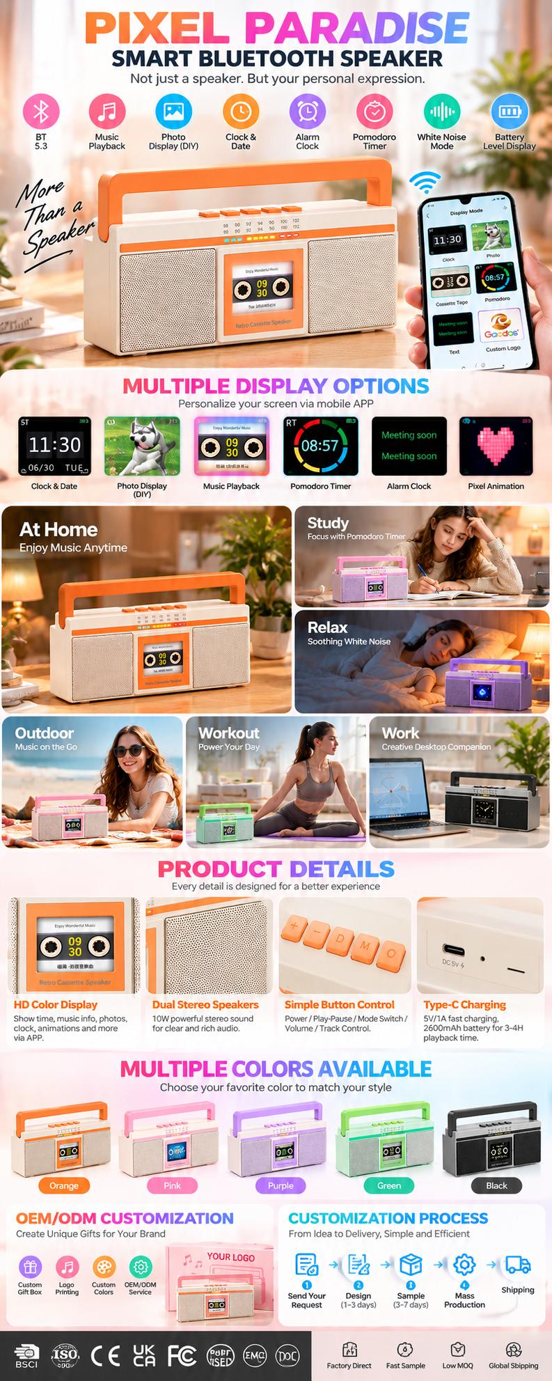 retro cassette speaker